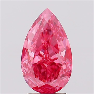 Picture of Lab Created Diamond 2.04 Carats, Pear with  Cut, Fancy Vivid Pink Color, VS2 Clarity and Certified by IGI