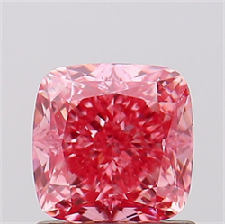 Picture of Lab Created Diamond 1.10 Carats, SQUARE CUSHION with  Cut, Fancy Vivid Pink Color, VS1 Clarity and Certified by IGI