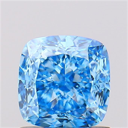 Picture of Lab Created Diamond 1.10 Carats, SQUARE CUSHION with  Cut, Fancy Vivid Blue Color, VS1 Clarity and Certified by IGI