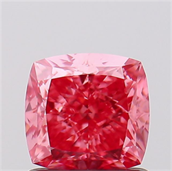 Picture of Lab Created Diamond 1.13 Carats, SQUARE CUSHION with  Cut, Fancy Vivid Pink Color, VS1 Clarity and Certified by IGI