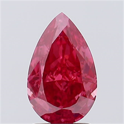 Picture of Lab Created Diamond 2.15 Carats, Pear with  Cut, Fancy Vivid Pink Color, VS2 Clarity and Certified by IGI