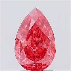 Picture of Lab Created Diamond 1.51 Carats, Pear with  Cut, Fancy Vivid Pink Color, VVS2 Clarity and Certified by IGI