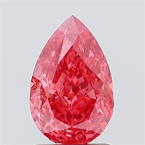 Picture of Lab Created Diamond 1.51 Carats, Pear with  Cut, Fancy Vivid Pink Color, VVS2 Clarity and Certified by IGI