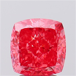 Picture of Lab Created Diamond 3.03 Carats, SQUARE CUSHION with  Cut, Fancy Vivid Pink Color, VS1 Clarity and Certified by IGI