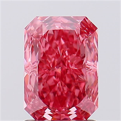 Picture of Lab Created Diamond 1.56 Carats, Radiant with  Cut, Fancy Vivid Pink Color, VS1 Clarity and Certified by IGI
