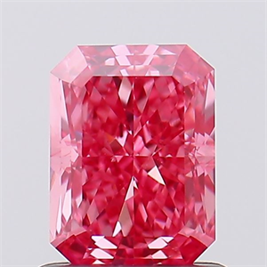 Picture of Lab Created Diamond 1.07 Carats, Radiant with  Cut, Fancy Vivid Pink Color, VVS2 Clarity and Certified by IGI