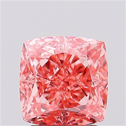 Picture of Lab Created Diamond 2.04 Carats, SQUARE CUSHION with  Cut, Fancy Vivid Pink Color, VS1 Clarity and Certified by IGI