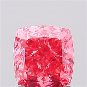 Picture of Lab Created Diamond 1.06 Carats, SQUARE CUSHION with  Cut, Fancy Vivid Pink Color, VVS2 Clarity and Certified by IGI