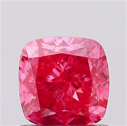 Picture of Lab Created Diamond 1.01 Carats, SQUARE CUSHION with  Cut, Fancy Vivid Pink Color, VS2 Clarity and Certified by IGI