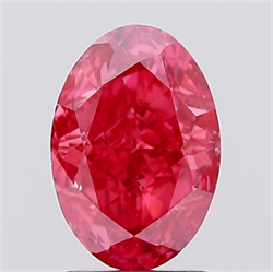 Picture of Lab Created Diamond 2.17 Carats, Oval with  Cut, Fancy Vivid Pink Color, VS2 Clarity and Certified by IGI