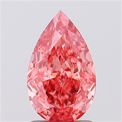 Picture of Lab Created Diamond 1.57 Carats, Pear with  Cut, Fancy Vivid Pink Color, VS1 Clarity and Certified by IGI