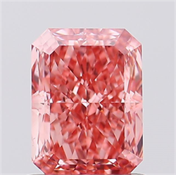 Foto Del inventario de diamantes de laboratorio, 1.09 quilates, Radiante , Color Fancy Vivid Pink, claridad VS1 y certificado IGI de