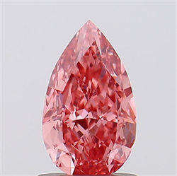 Picture of Lab Created Diamond 1.10 Carats, Pear with  Cut, Fancy Vivid Pink Color, VS1 Clarity and Certified by IGI