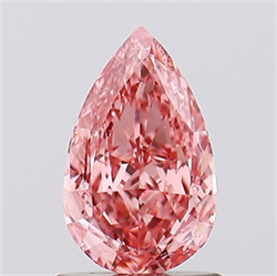 Picture of Lab Created Diamond 1.02 Carats, Pear with  Cut, Fancy Vivid Pink Color, VS1 Clarity and Certified by IGI