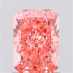 Picture of Lab Created Diamond 1.11 Carats, Radiant with  Cut, Fancy Vivid Pink Color, VVS2 Clarity and Certified by IGI