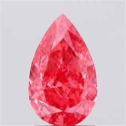 Picture of Lab Created Diamond 1.58 Carats, Pear with  Cut, Fancy Vivid Pink Color, VVS2 Clarity and Certified by IGI
