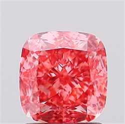 Picture of Lab Created Diamond 1.57 Carats, SQUARE CUSHION with  Cut, Fancy Vivid Pink Color, VVS2 Clarity and Certified by IGI