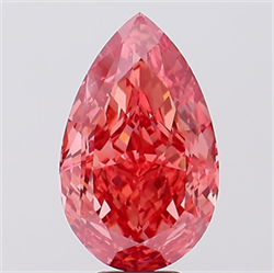 Picture of Lab Created Diamond 9.04 Carats, Pear with  Cut, Fancy Vivid Pink Color, VS1 Clarity and Certified by IGI