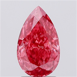Picture of Lab Created Diamond 2.01 Carats, Pear with  Cut, Fancy Vivid Pink Color, VS1 Clarity and Certified by IGI