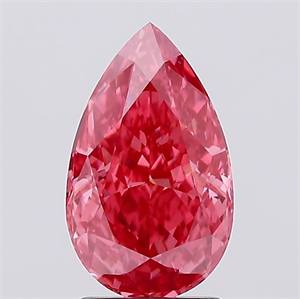 Picture of Lab Created Diamond 2.01 Carats, Pear with  Cut, Fancy Vivid Pink Color, VS1 Clarity and Certified by IGI