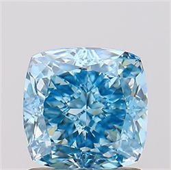 Picture of Lab Created Diamond 1.16 Carats, SQUARE CUSHION with  Cut, Fancy Vivid Blue Color, VVS2 Clarity and Certified by IGI