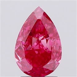 Picture of Lab Created Diamond 1.95 Carats, Pear with  Cut, Fancy Vivid Pink Color, VS1 Clarity and Certified by IGI