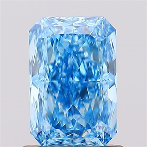 Picture of Lab Created Diamond 1.14 Carats, Radiant with  Cut, Fancy Vivid Blue Color, VS1 Clarity and Certified by IGI