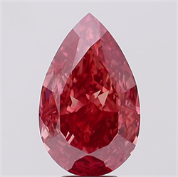 Picture of Lab Created Diamond 7.07 Carats, Pear with  Cut, Fancy Vivid Pink Color, VS1 Clarity and Certified by IGI