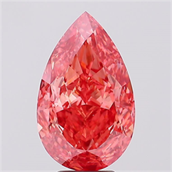Picture of Lab Created Diamond 7.03 Carats, Pear with  Cut, Fancy Vivid Pink Color, VS2 Clarity and Certified by IGI