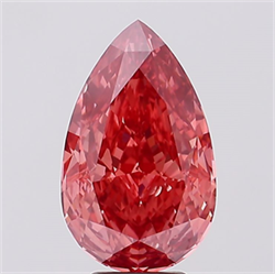 Picture of Lab Created Diamond 6.02 Carats, Pear with  Cut, Fancy Vivid Pink Color, VS1 Clarity and Certified by IGI