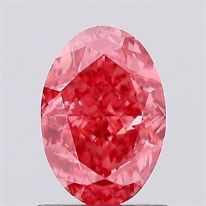 Picture of Lab Created Diamond 1.14 Carats, Oval with  Cut, Fancy Vivid Pink Color, VS1 Clarity and Certified by IGI