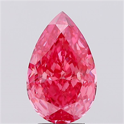 Picture of Lab Created Diamond 3.54 Carats, Pear with  Cut, Fancy Vivid Pink Color, VS1 Clarity and Certified by IGI