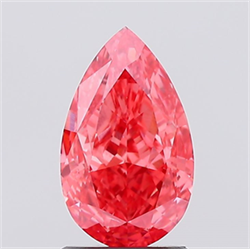 Picture of Lab Created Diamond 1.56 Carats, Pear with  Cut, Fancy Vivid Pink Color, VS2 Clarity and Certified by IGI