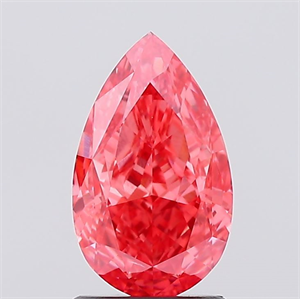 Picture of Lab Created Diamond 1.56 Carats, Pear with  Cut, Fancy Vivid Pink Color, VS2 Clarity and Certified by IGI