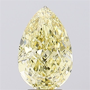 Picture of Lab Created Diamond 5.00 Carats, Pear with  Cut, Fancy Intense Yellow Color, VS1 Clarity and Certified by IGI