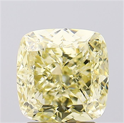 Picture of Lab Created Diamond 2.68 Carats, SQUARE CUSHION with  Cut, Fancy Intense Yellow Color, VS2 Clarity and Certified by IGI