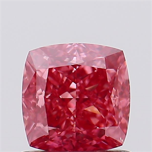 Picture of Lab Created Diamond 1.05 Carats, SQUARE CUSHION with  Cut, Fancy Vivid Pink Color, VVS2 Clarity and Certified by IGI