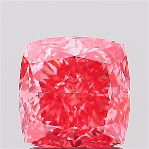 Picture of Lab Created Diamond 1.62 Carats, SQUARE CUSHION with  Cut, Fancy Vivid Pink Color, VS1 Clarity and Certified by IGI