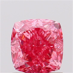Picture of Lab Created Diamond 1.05 Carats, SQUARE CUSHION with  Cut, Fancy Vivid Pink Color, VS1 Clarity and Certified by IGI