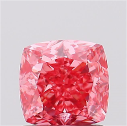 Picture of Lab Created Diamond 1.08 Carats, SQUARE CUSHION with  Cut, Fancy Vivid Pink Color, VS1 Clarity and Certified by IGI