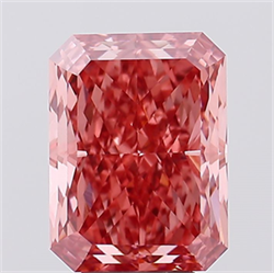 Picture of Lab Created Diamond 6.02 Carats, Radiant with  Cut, Fancy Vivid Pink Color, VVS2 Clarity and Certified by IGI