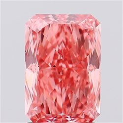Picture of Lab Created Diamond 2.01 Carats, Radiant with  Cut, Fancy Vivid Pink Color, VS2 Clarity and Certified by IGI