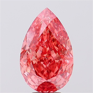 Picture of Lab Created Diamond 7.04 Carats, Pear with  Cut, Fancy Vivid Pink Color, VS2 Clarity and Certified by IGI