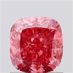 Picture of Lab Created Diamond 1.07 Carats, SQUARE CUSHION with  Cut, Fancy Vivid Pink Color, VS1 Clarity and Certified by IGI