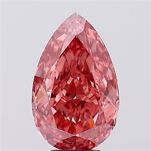 Picture of Lab Created Diamond 6.42 Carats, Pear with  Cut, Fancy Vivid Pink Color, VS1 Clarity and Certified by IGI