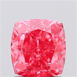 Picture of Lab Created Diamond 1.51 Carats, Cushion with  Cut, Fancy Vivid Pink Color, VS1 Clarity and Certified by IGI