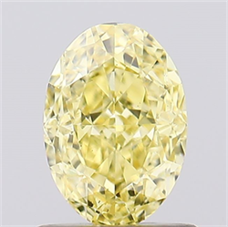 Picture of Lab Created Diamond 1.05 Carats, Oval with  Cut, Fancy Vivid Yellow Color, VS1 Clarity and Certified by IGI