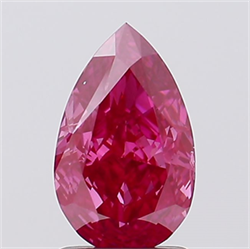 Picture of Lab Created Diamond 1.61 Carats, Pear with  Cut, Fancy Vivid Pink Color, VS1 Clarity and Certified by IGI