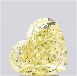 Picture of Lab Created Diamond 2.04 Carats, Heart with  Cut, Fancy Intense Yellow Color, VVS2 Clarity and Certified by IGI
