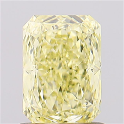 Picture of Lab Created Diamond 1.18 Carats, Radiant with  Cut, Fancy Intense Yellow Color, VS2 Clarity and Certified by IGI